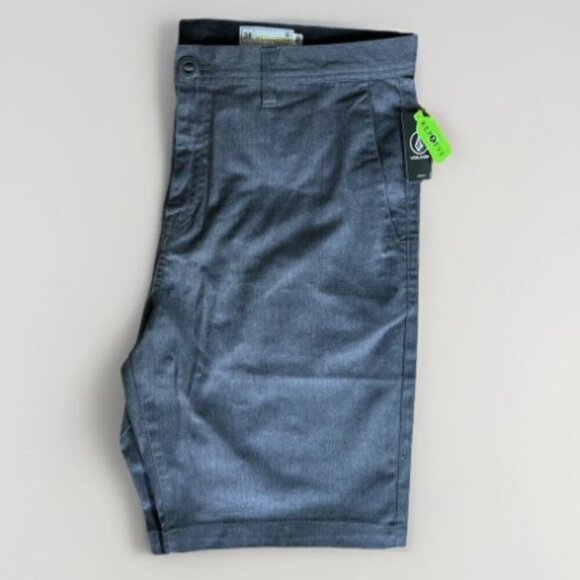 NEW Volcom Frickin Modern Straight Chino Shorts Gray Men's Size 38 Modern Fit - Picture 3 of 11